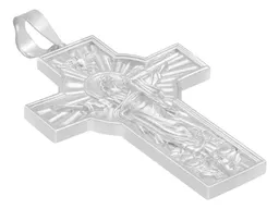 Dije Cruz Cristo Espíritu Santo Plata 925 para Hombre - Imagen 3