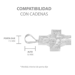 Dije Cruz Cristo Espíritu Santo Plata 925 para Hombre - Imagen 6
