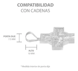 Dije Cruz Cristo Espíritu Santo Plata 925 para Hombre - Imagen 6