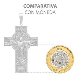 Dije Cruz Cristo Espíritu Santo Plata 925 para Hombre - Imagen 8