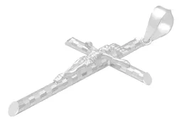Dije Cruz Cristo Plata 925 Diamantado Ajedrez Tubular - Imagen 4