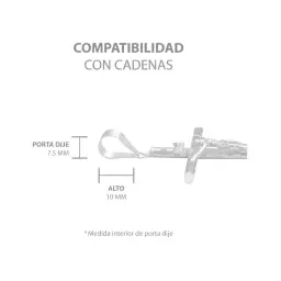 Dije Cruz Cristo Plata 925 Diamantado Ajedrez Tubular - Imagen 6