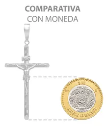 Dije Cruz Cristo Plata 925 Diamantado Ajedrez Tubular - Imagen 8