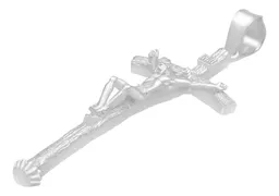 Dije Cruz Crucificado con Ramas Plata Ley 925 Artesanal - Imagen 4