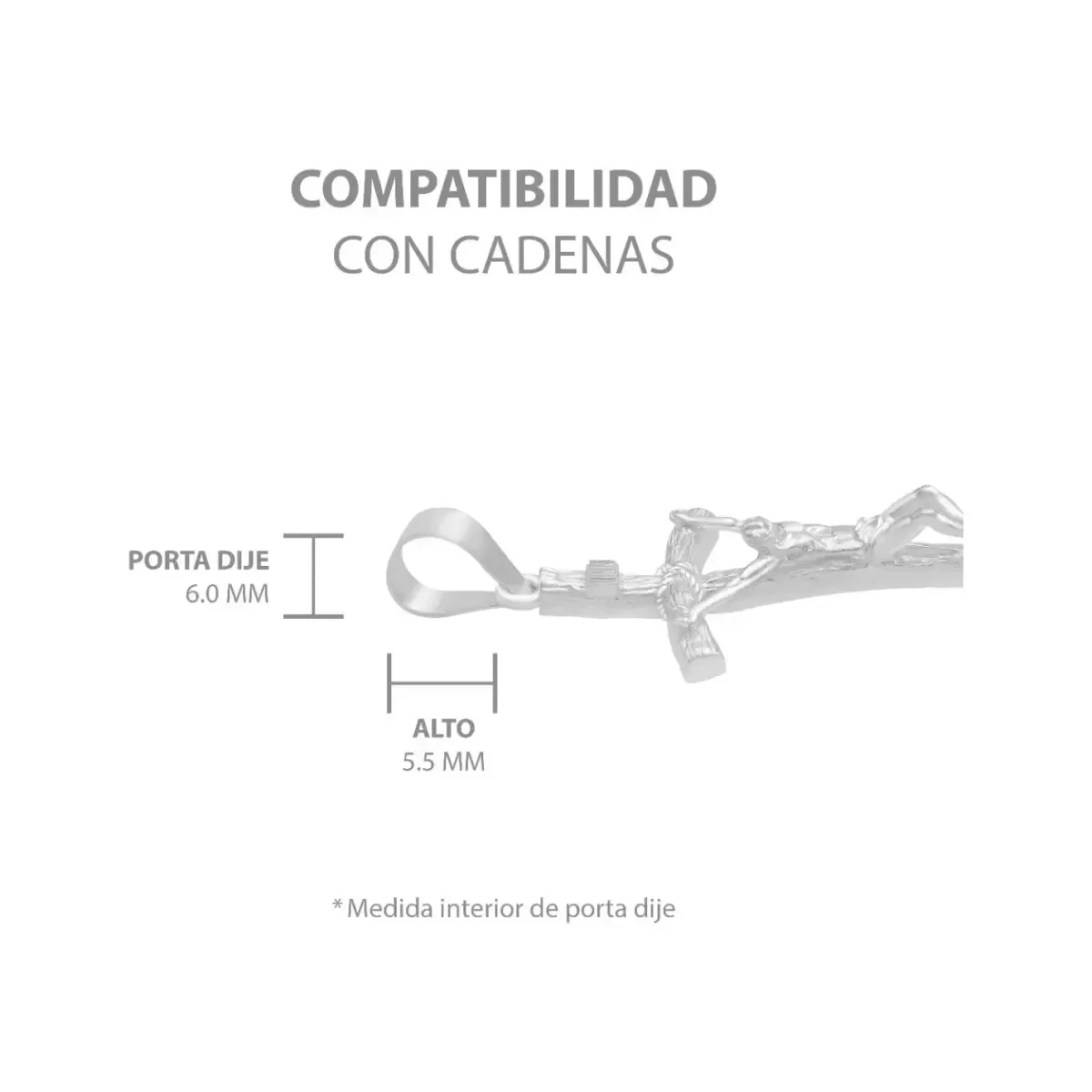 Dije Cruz Crucificado con Ramas Plata Ley 925 Artesanal - Imagen 6