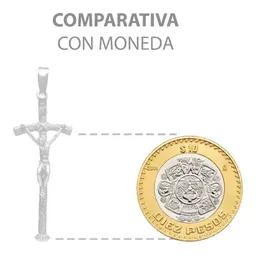 Dije Cruz Crucificado con Ramas Plata Ley 925 Artesanal - Imagen 8