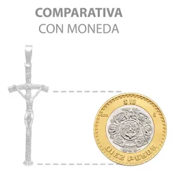 Dije Cruz Crucificado con Ramas Plata Ley 925 Artesanal - Imagen 8