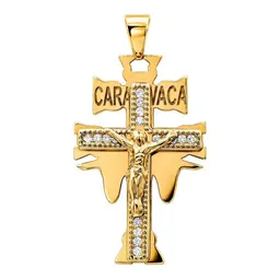 Dije Cruz de Caravaca de Oro 10k con Zirconia 35 mm - Imagen 1
