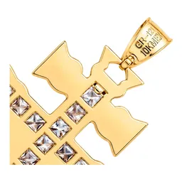 Dije Cruz de Caravaca de Oro 10k con Zirconia 35 mm - Imagen 5