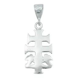 Dije Cruz de Caravaca Plata 925 con Ángeles para Hombre Grabado - Imagen 3
