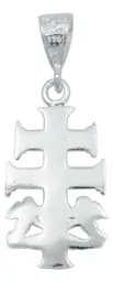 Dije Cruz de Caravaca Plata 925 con Ángeles para Hombre Grabado - Imagen 3