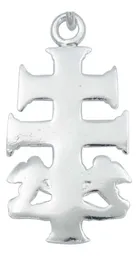 Dije Cruz de Caravaca Plata 925 con Ángeles para Hombre Grabado - Imagen 4