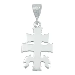 Dije Cruz de Caravaca Plata 925 con Ángeles para Hombre Liso - Imagen 3