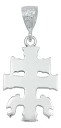 Dije Cruz de Caravaca Plata 925 con Ángeles para Hombre Liso - Imagen 3