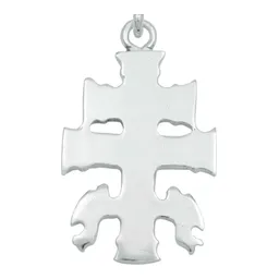 Dije Cruz de Caravaca Plata 925 con Ángeles para Hombre Liso - Imagen 4