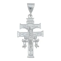 Dije Cruz de Caravaca Plata 925 Grande para Hombre - Imagen 1