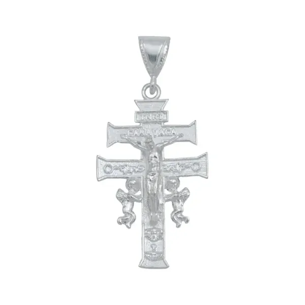 Dije Cruz de Caravaca Plata 925 Grande para Hombre - Imagen 1