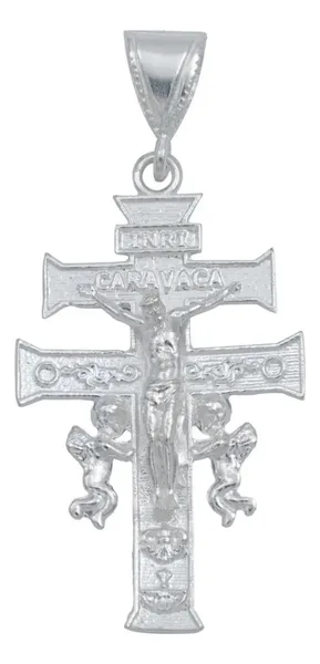 Dije Cruz de Caravaca Plata 925 Grande para Hombre - Imagen 1
