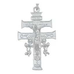 Dije Cruz de Caravaca Plata 925 Grande para Hombre - Imagen 2