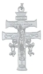 Dije Cruz de Caravaca Plata 925 Grande para Hombre - Imagen 2