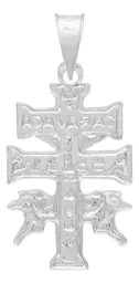 Dije Cruz De Caravaca Plata 925 Troquelada Cristo Y Ángeles Religioso - Imagen 2