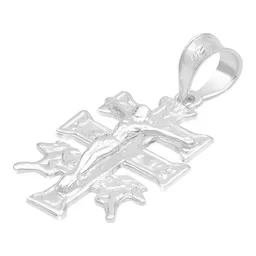 Dije Cruz De Caravaca Plata 925 Troquelada Cristo Y Ángeles Religioso - Imagen 3