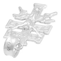 Dije Cruz De Caravaca Plata 925 Troquelada Cristo Y Ángeles Religioso - Imagen 4