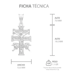 Dije Cruz De Caravaca Plata 925 Troquelada Cristo Y Ángeles Religioso - Imagen 6