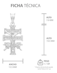 Dije Cruz De Caravaca Plata 925 Troquelada Cristo Y Ángeles Religioso - Imagen 6