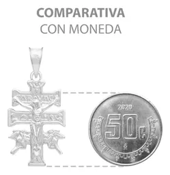Dije Cruz De Caravaca Plata 925 Troquelada Cristo Y Ángeles Religioso - Imagen 7