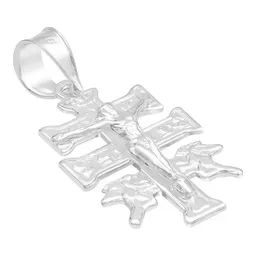 Dije Cruz De Caravaca Plata 925 Troquelada Cristo Y Ángeles Religioso - Imagen 8