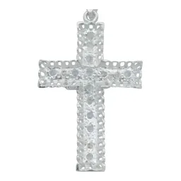 Dije Cruz de Cristo en Relieve Plata 925 con Zirconias - Imagen 4