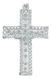 Dije Cruz de Cristo en Relieve Plata 925 con Zirconias - Imagen 4