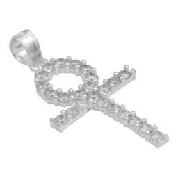 Dije Cruz Egipcia Ankh Plata 925 Zirconias Blancas para Hombre - Imagen 3