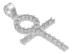 Dije Cruz Egipcia Ankh Plata 925 Zirconias Blancas para Hombre - Imagen 3