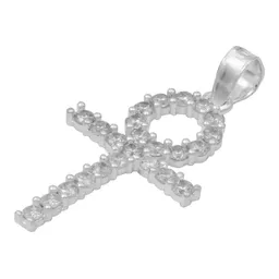 Dije Cruz Egipcia Ankh Plata 925 Zirconias Blancas para Hombre - Imagen 4