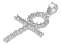 Dije Cruz Egipcia Ankh Plata 925 Zirconias Blancas para Hombre - Imagen 4