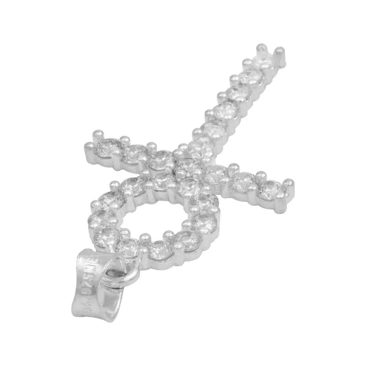 Dije Cruz Egipcia Ankh Plata 925 Zirconias Blancas para Hombre - Imagen 5