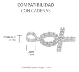 Dije Cruz Egipcia Ankh Plata 925 Zirconias Blancas para Hombre - Imagen 6