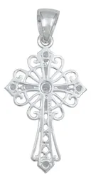 Dije Cruz Grande Diamantada Plata 925 Zirconias Baguette Unisex - Imagen 3