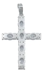 Dije Cruz Grande Plata 925 con Zirconia para Hombre - Imagen 3