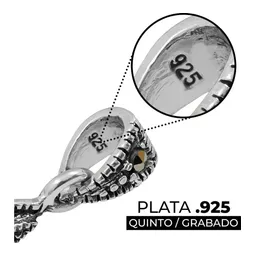 Dije Cruz Grande Plata 925 con Zirconia Verde - Imagen 3