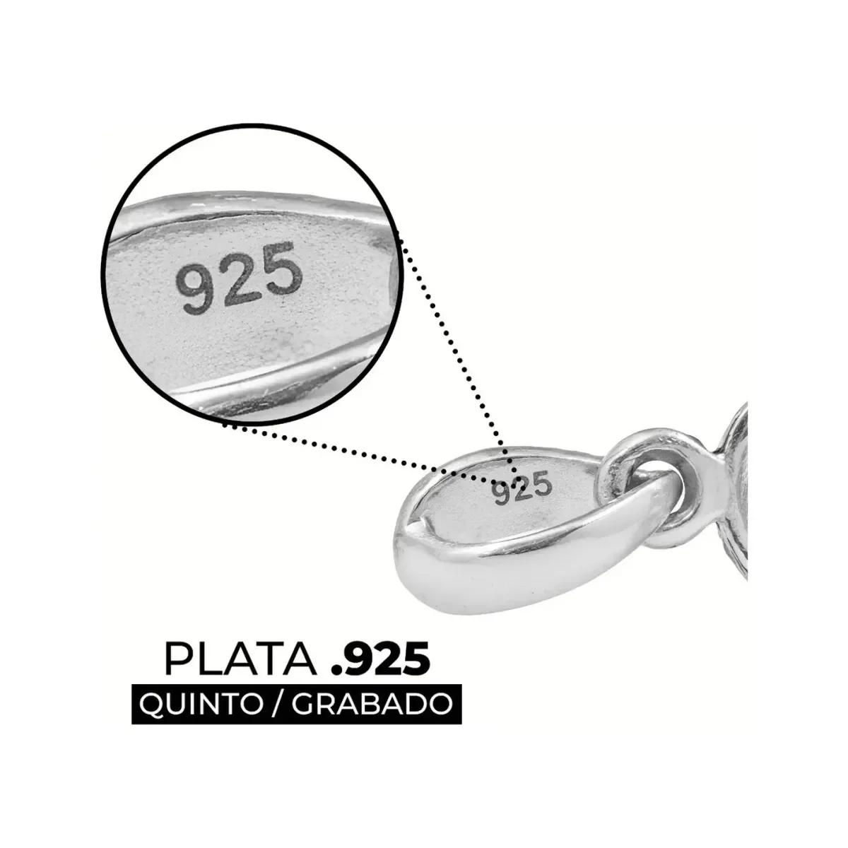 Dije Cruz Grande Plata 925 Rodizada Zirconias Rojas - Imagen 3