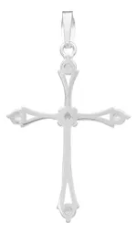 Dije Cruz Italiana Plata Ley 925 con Zirconias Brillantes - Imagen 2