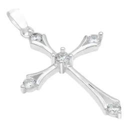 Dije Cruz Italiana Plata Ley 925 con Zirconias Brillantes - Imagen 3