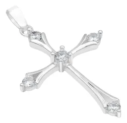 Dije Cruz Italiana Plata Ley 925 con Zirconias Brillantes - Imagen 3