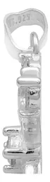 Dije Cruz Italiana Plata Ley 925 con Zirconias Brillantes - Imagen 5