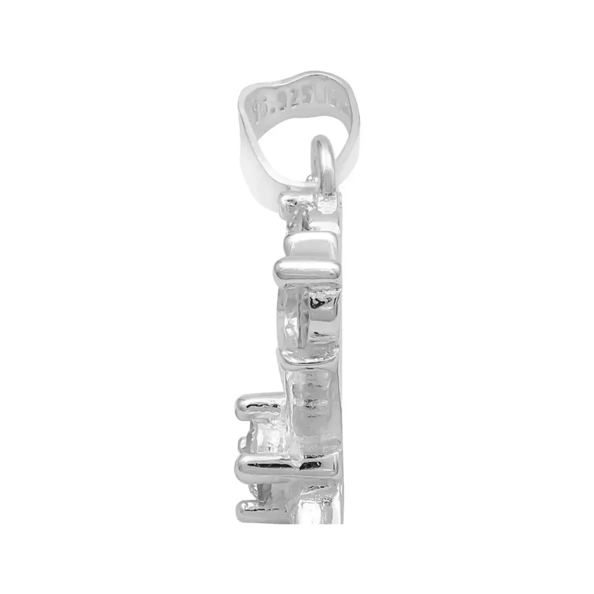Dije Cruz Italiana Plata Ley 925 con Zirconias Brillantes - Imagen 5