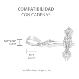 Dije Cruz Italiana Plata Ley 925 con Zirconias Brillantes - Imagen 6