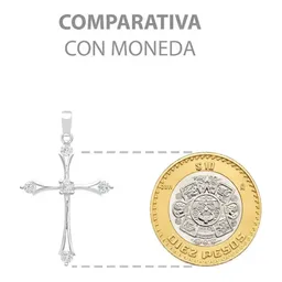 Dije Cruz Italiana Plata Ley 925 con Zirconias Brillantes - Imagen 8